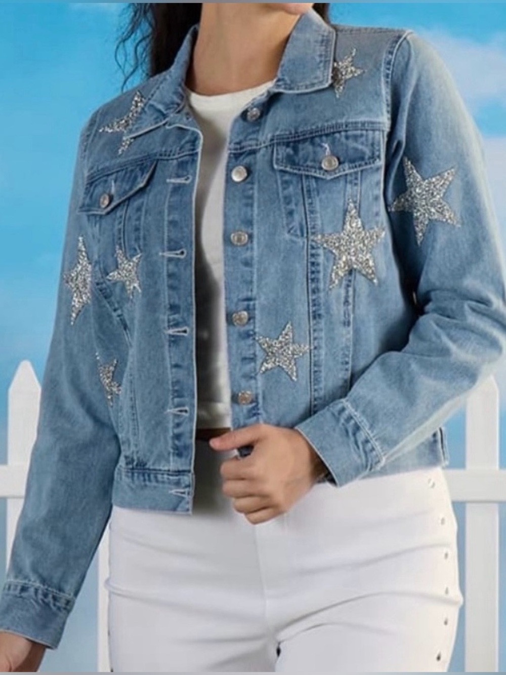 My Danielle Bling Star Denim Jacket